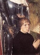 Hans Memling The donor Adriaan Reins in front of Saint Adrian on the left panel of the Triptych of Adriaan Reins France oil painting artist